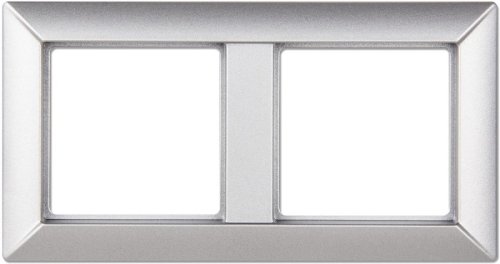 Рамка универсальная Jung EcoProfi 2-м. алюминий фото Рамка универсальная Jung EcoProfi 2-м. алюминий картинка